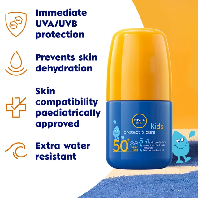 Nivea Sun Kids Protect & Care SPF50+ Roll On 50ml