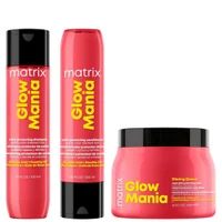 Matrix Trio: Glow Mania Colour Protecting Shampoo, Conditioner, & Mask for Coloured Hair