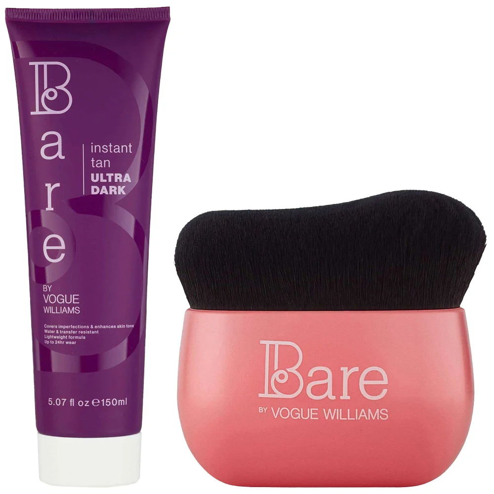 Bare by Vogue Duo: Instant Tan Ultra Dark 150ml & Body Brush Image 1