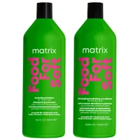 Matrix Bundles Duo: Food for Soft Hydrating 1000ml Shampoo & Conditioner with Avocado Oil and Hyaluronic Acid - undefined undefined