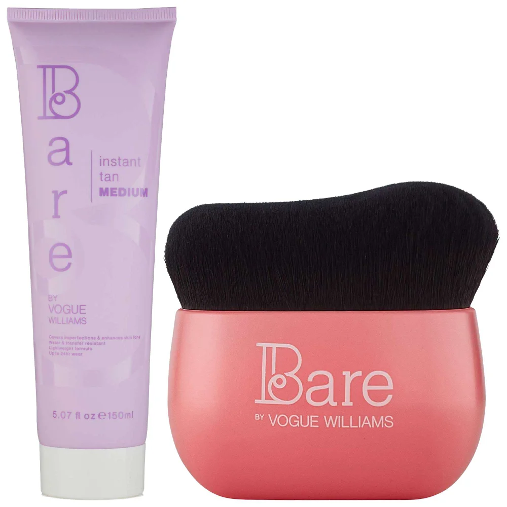 Bare by Vogue Bundles Duo: Instant Tan Medium 150ml & Body Brush Image 1