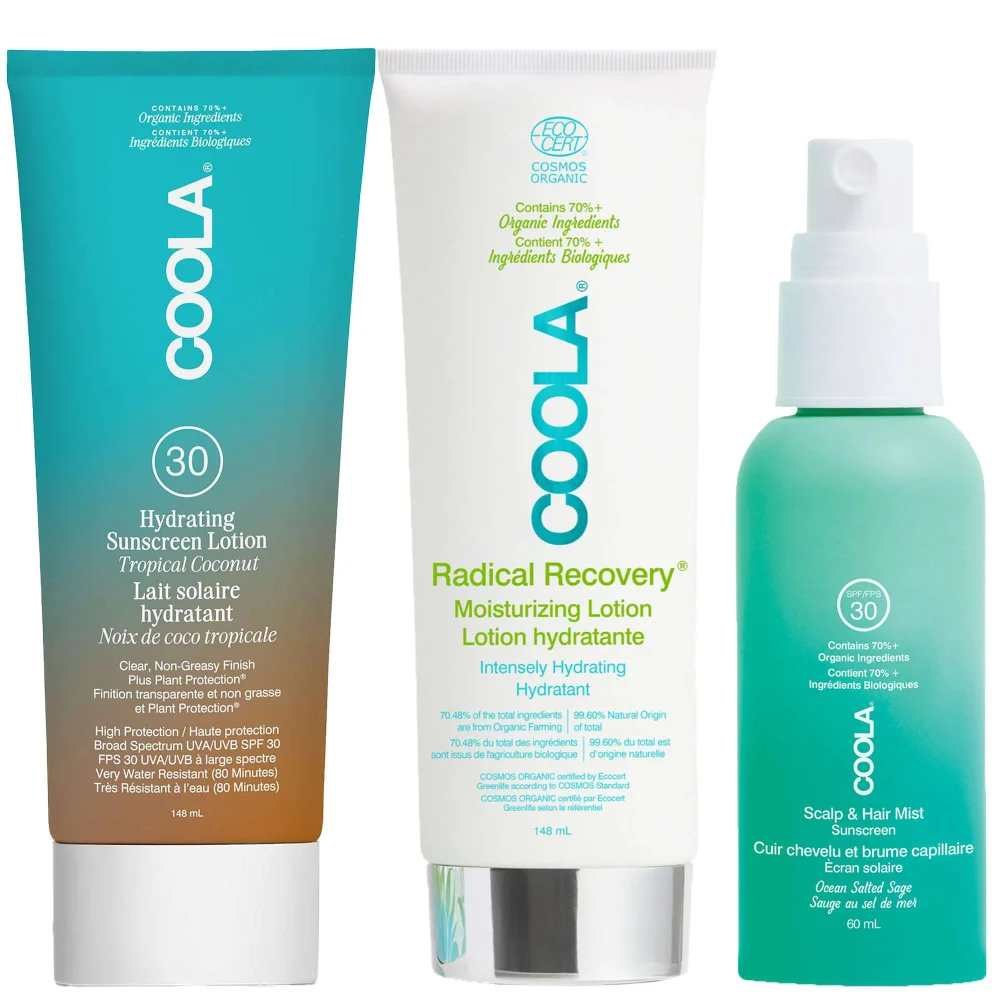 Coola Bundles Trio: Classic Body Sunscreen Lotion SPF30 148ml, After Sun Lotion & Mist SPF30 60ml Image 1