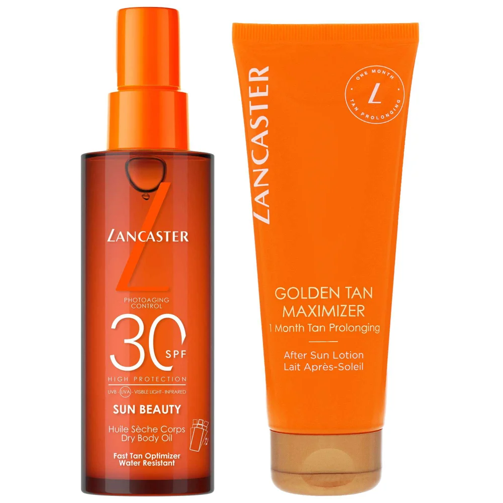 Lancaster Bundles Duo: Satin Dry Oil Fast Tan Optimizer for Body SPF30 150ml & Golden Tan Maximizer 125ml Image 1