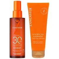 Lancaster Bundles Duo: Satin Dry Oil Fast Tan Optimizer for Body SPF30 150ml & Golden Tan Maximizer 125ml