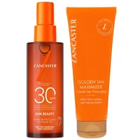 Lancaster Duo: Satin Dry Oil Fast Tan Optimizer for Body SPF30 150ml & Golden Tan Maximizer 125ml - undefined undefined