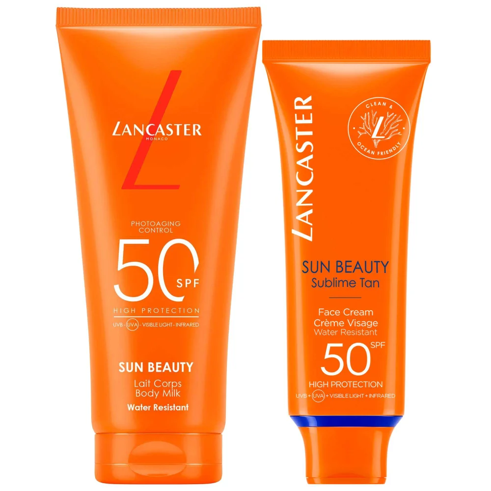 Lancaster Duo: Sublime Tan Face Cream SPF50 50ml & Body Milk SPF50 100ml Image 1