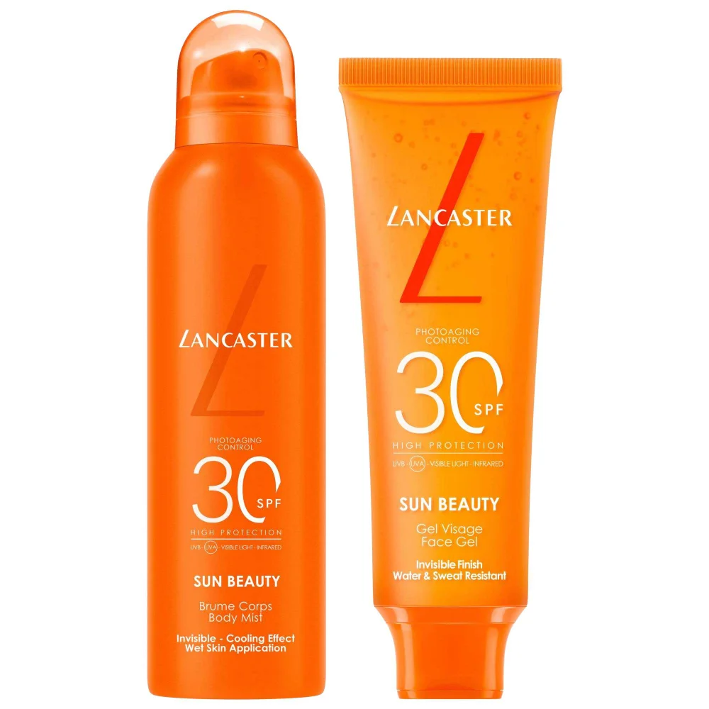 Lancaster Bundles Duo: Cooling Invisible Mist Wet Skin Application for Body SPF30 200ml & Invisible Face Gel SPF30 50ml Image 1