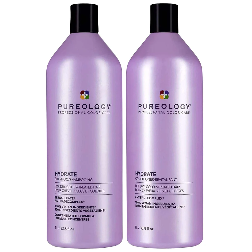 Pureology Duo: Hydrate Shampoo and Conditioner Moisturising Supersize 1000ml For Dry Hair Image 1
