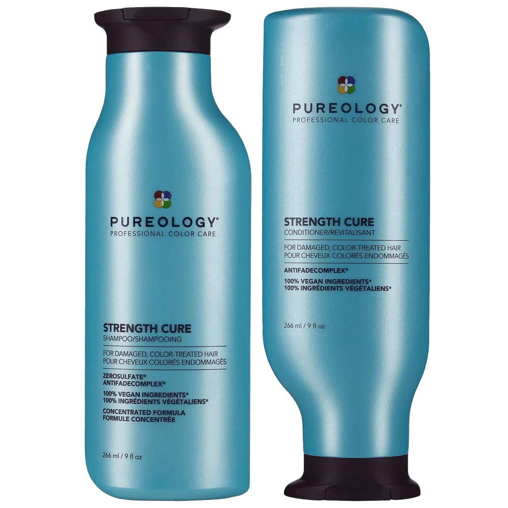 Pureology Duo: Strength Cure Shampoo and Conditioner for Damaged Hair 266ml Image 1