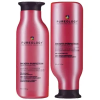 Pureology Bundles Duo: Smooth Perfection Shampoo and Conditioner 266ml For Frizz Prone, Colour Treated Hair