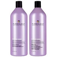 Pureology Duo: Hydrate Sheer Shampoo and Conditioner Supersize 1000ml For Fine, Dry Hair