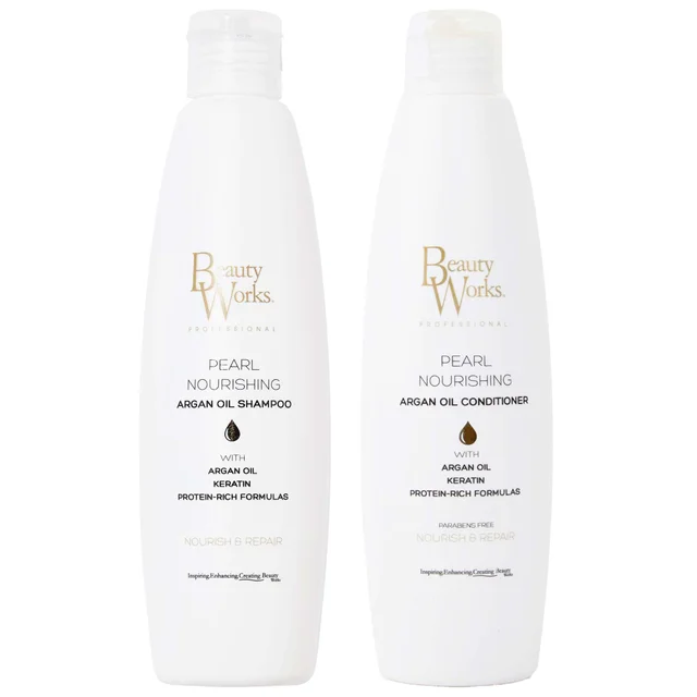 Beauty Works Bundles Duo: Pearl Nourishing Argan Oil Shampoo & Conditioner 250ml
