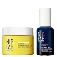 Nip + Fab Bundles Duo: Ceramide Fix Overnight Cream 12% 50ml & Glycolic Fix Overnight Skin Reviver Extreme 8% 45ml - undefined undefined