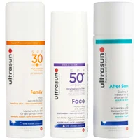 Ultrasun Trio: Family SPF30 150ml, Anti-Ageing Sun Protection SPF50+ 50ml & Aftersun Gel 150ml - undefined undefined