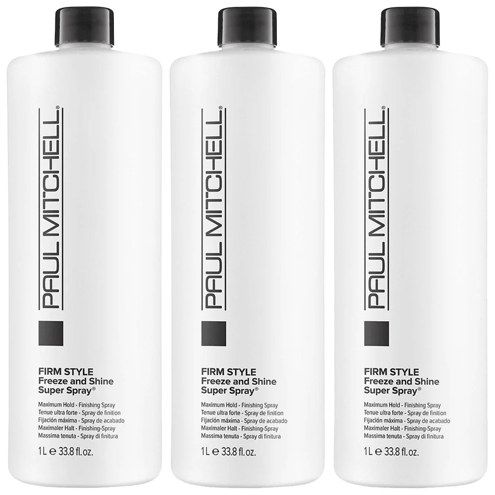 Paul Mitchell Trio: Firm Style Freeze and Shine Super Spray 1000ml x 3 Image 1