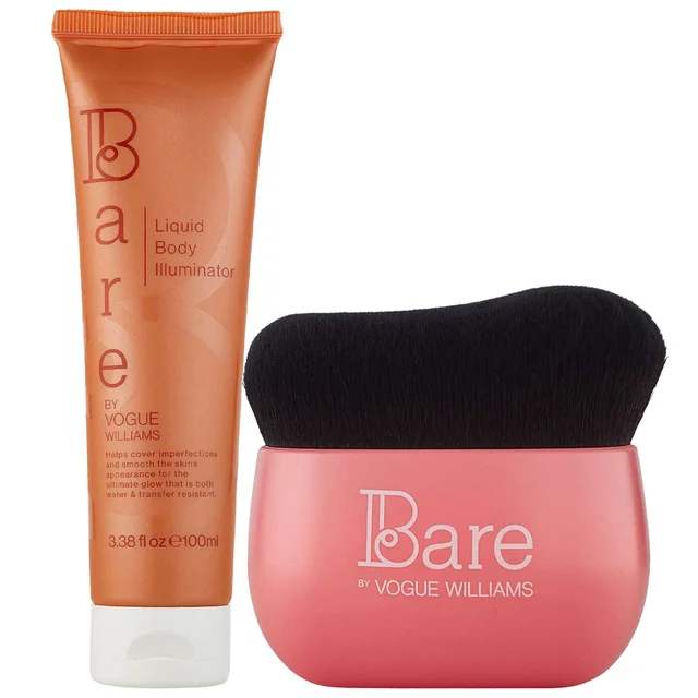 Bare by Vogue Bundles Duo: Liquid Body Illuminator 100ml & Body Brush