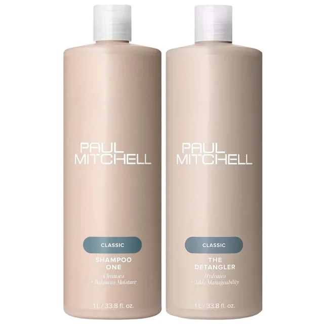 Paul Mitchell Bundles Duo: Original Shampoo One Salon Size 1000ml, The Detangler Supersize 1000ml