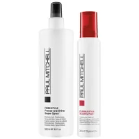 Paul Mitchell Bundles Duo: Firm Style Freeze and Shine Super Spray 500ml, Flexible Style Sculpting Foam 200ml - undefined undefined
