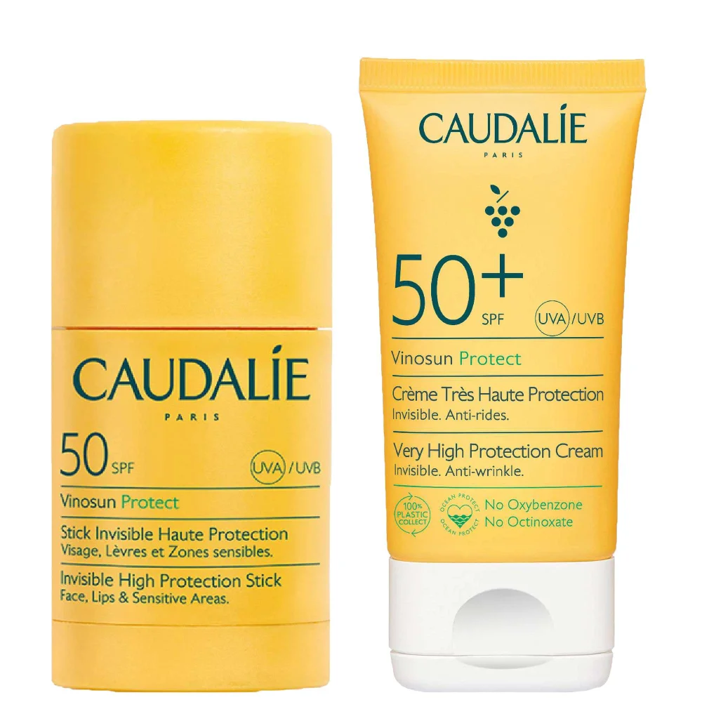 Caudalie Bundle Duo: Vinosun Protect Invisible Stick SPF50 15g, Cream SPF50 50ml Image 1