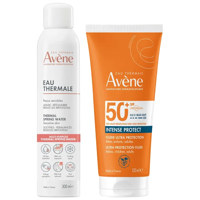 Avène Bundles Duo: Thermal Spring Water Spray 300ml, Intense Protect SPF50+ 150ml
