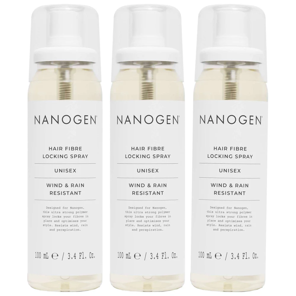 Nanogen Nanogen Trio: Thickening Styling Hair Fibre Locking Spray 100ml x 3 Image 1