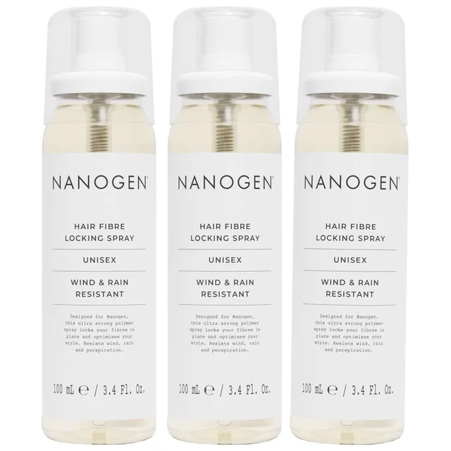 Nanogen Nanogen Trio: Thickening Styling Hair Fibre Locking Spray 100ml x 3