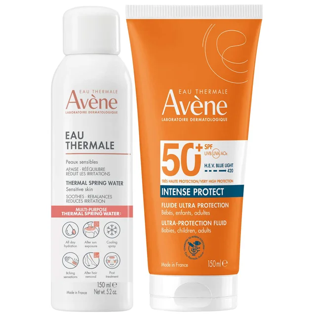 Avène Bundles Duo: Thermal Spring Water Spray 150ml, Intense Protect SPF50+ 150ml