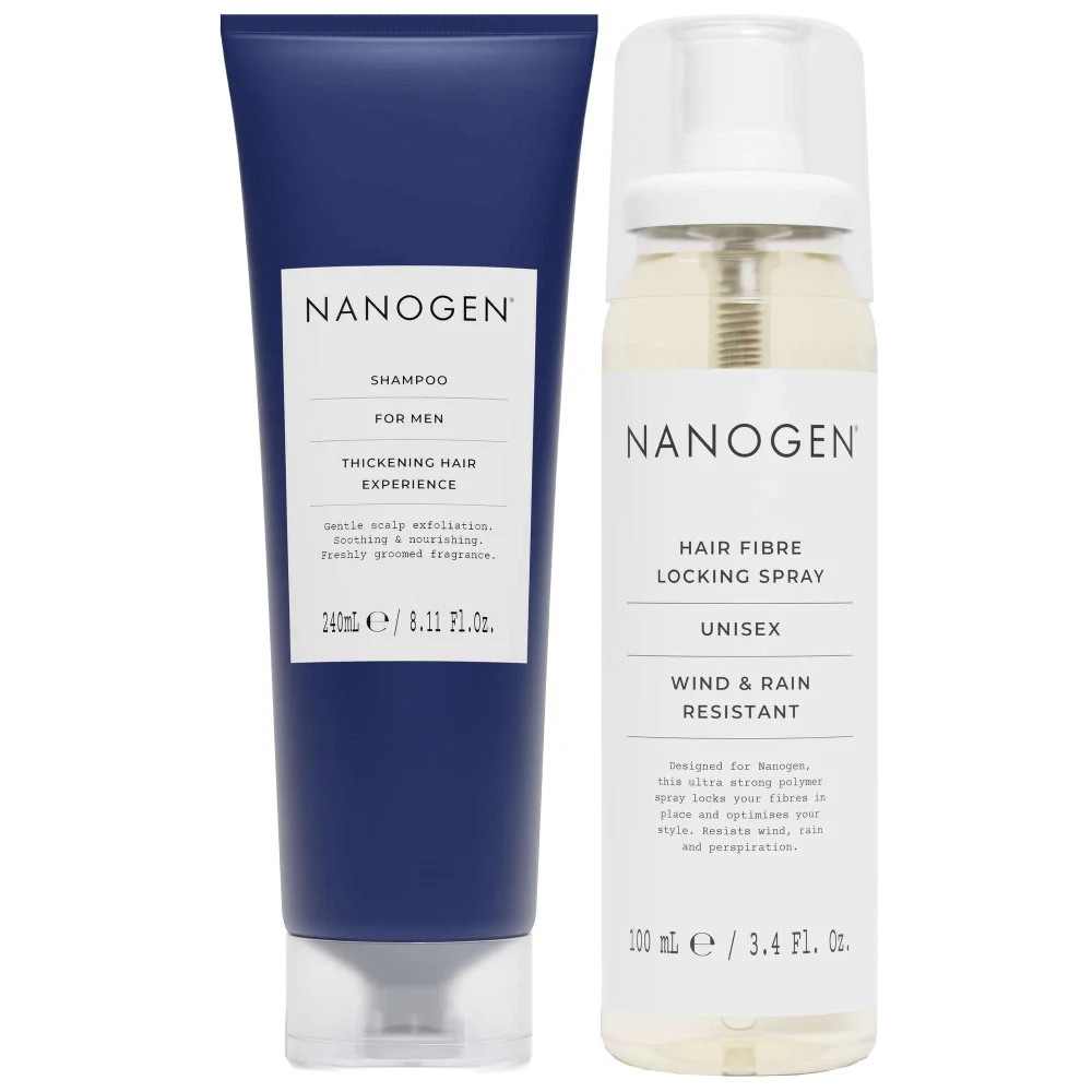 Nanogen Duo: Shampoo 240ml, Hair Fibre Locking Spray 100ml Image 1