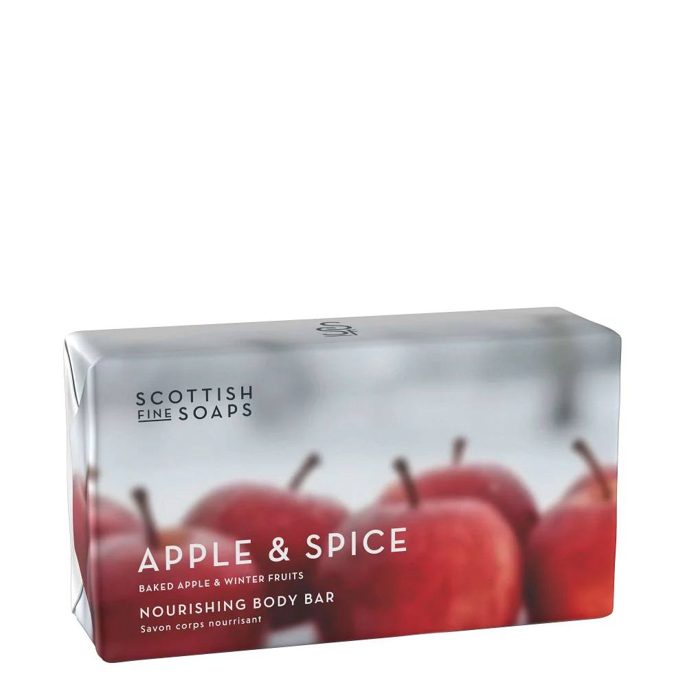 Scottish Fine Soaps Company Apple & Spice Soap Bar Wrapped 220g Image 1