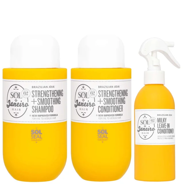 Sol de Janeiro Trio: Brazilian Joia Milky Leave-In Conditioner 210ml, Conditioner 295ml & Shampoo 295ml