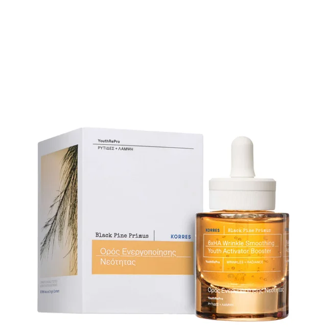 KORRES Black Pine Primus 6xHA Wrinkle Smoothing Youth Activator Booster 30ml