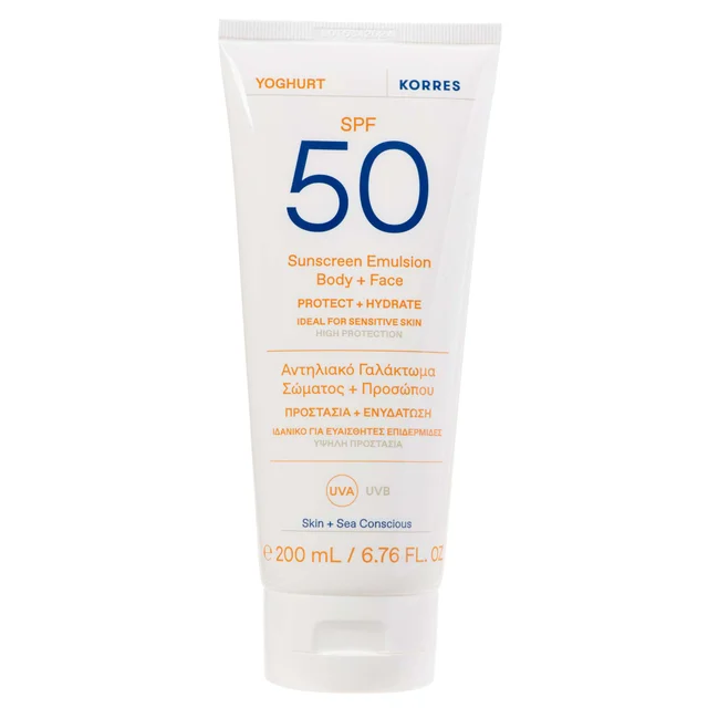 KORRES Yoghurt Sunscreen Emulsion Body + Face SPF50 200ml