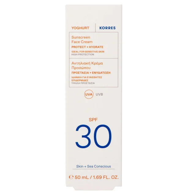 KORRES Yoghurt Sunscreen Face Cream SPF30 50ml
