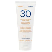 KORRES Yoghurt Sunscreen Emulsion Body + Face SPF30 200ml - undefined undefined