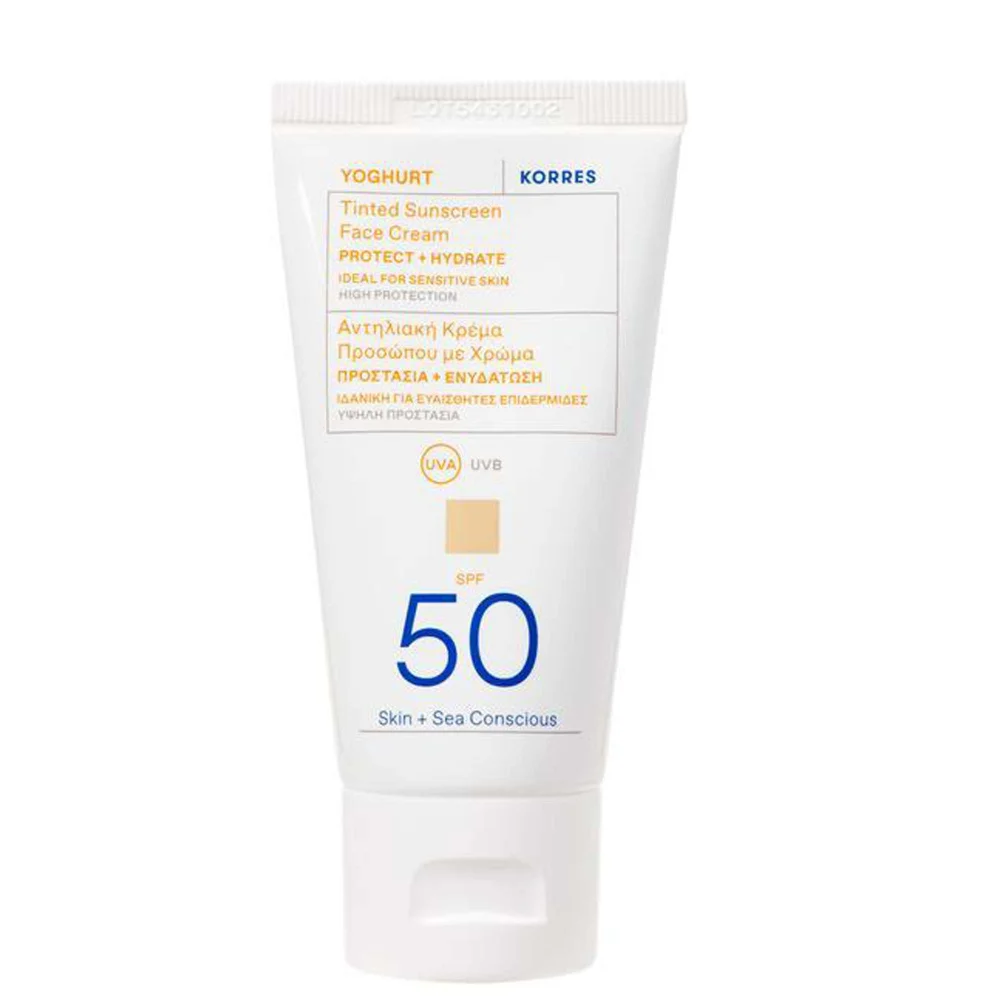 KORRES Yoghurt Tinted Sunscreen Face Cream SPF50 50ml Image 1
