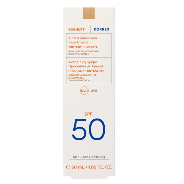 KORRES Yoghurt Tinted Sunscreen Face Cream SPF50 50ml