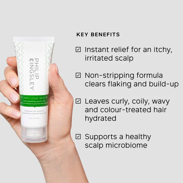 Philip Kingsley Flaky/Itchy Scalp Hydrating Curl Anti-Dandruff Shampoo 75ml