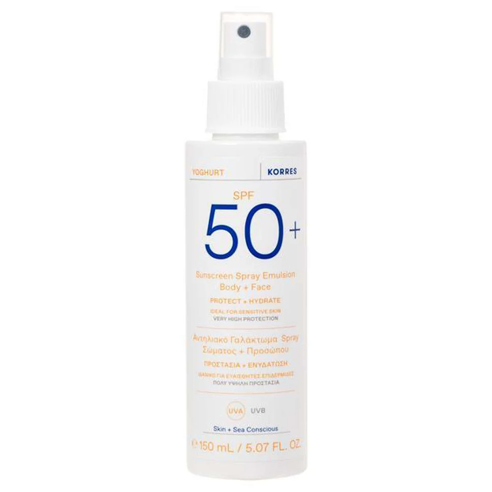 KORRES Yoghurt Sunscreen Spray Emulsion Body + Face SPF50+ 150ml Image 1