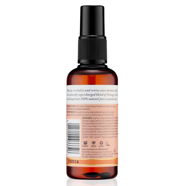 Tisserand Aromatherapy Energy Boost Massage and Body Oil 100ml
