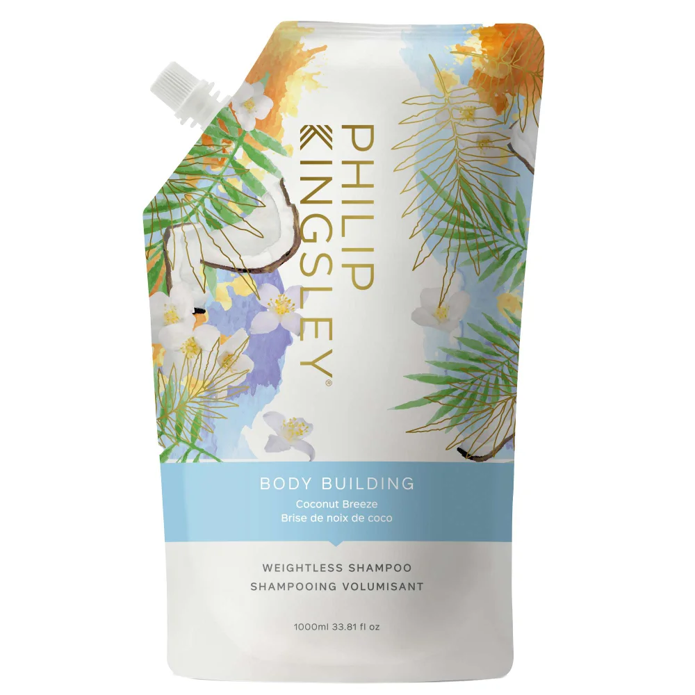 Philip Kingsley Coconut Breeze Body Building Weightless Shampoo Eco Refill Pouch 1000ml Image 1