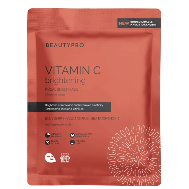 BeautyPro Vitamin C Brightening Face Sheet Mask