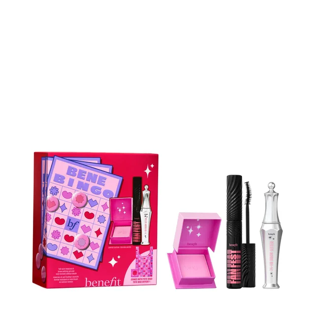 benefit Benebingo Mascara, Brow & Limited Edition Blush Makeup Gift Set (Worth £69.50)