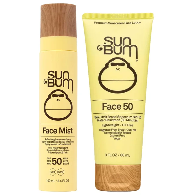 Sun Bum Duo: Face Mist SPF50 100ml & Original SPF50 Sunscreen Face Lotion 88ml
