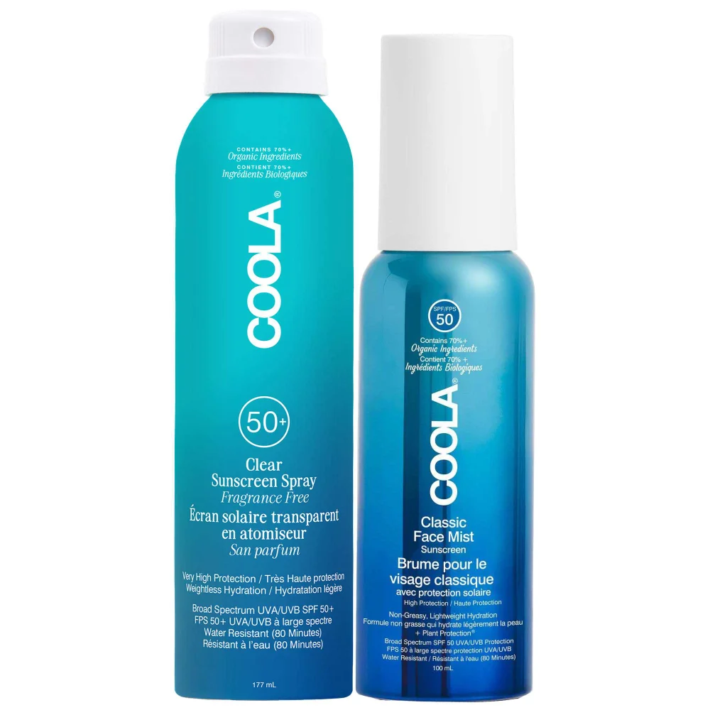 Coola Duo: Classic Body Sunscreen Spray SPF50 Fragrance-Free 177ml & Classic Face Mist SPF50 100ml Image 1
