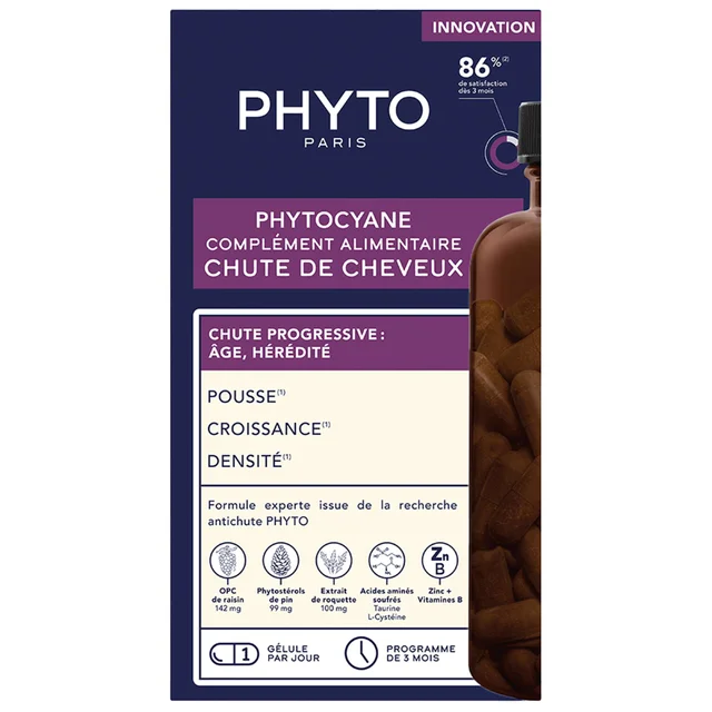 PHYTO PHYTOCYANE Hair-Loss Food Supplement x 84 capsules