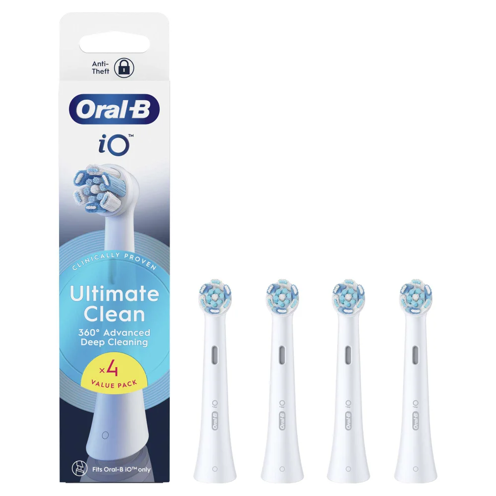 Oral-B iO Replacement Heads Ultimate Clean White 4 Pack Image 1