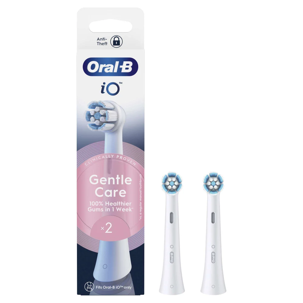 Oral-B iO Replacement Heads Gentle Clean White 2 Pack Image 1