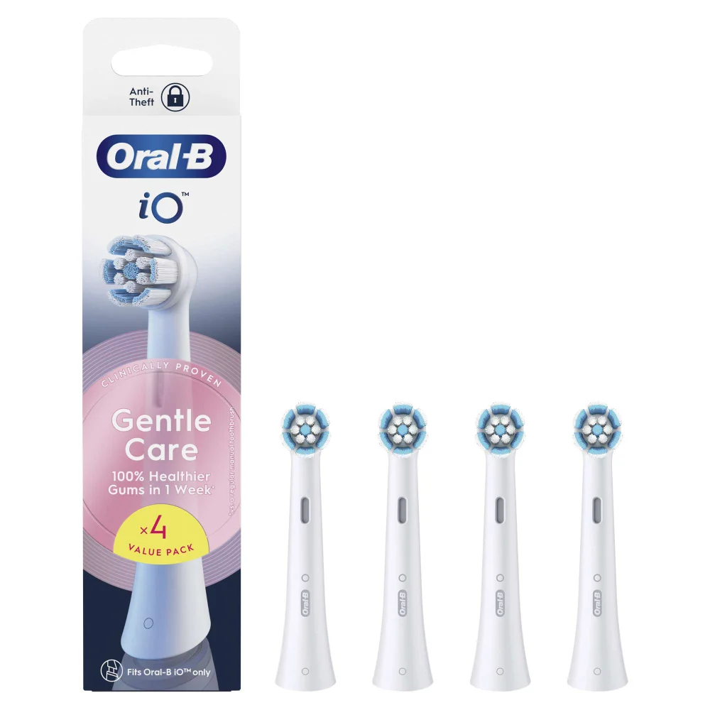 Oral-B iO Replacement Heads Gentle Clean White 4 Pack Image 1