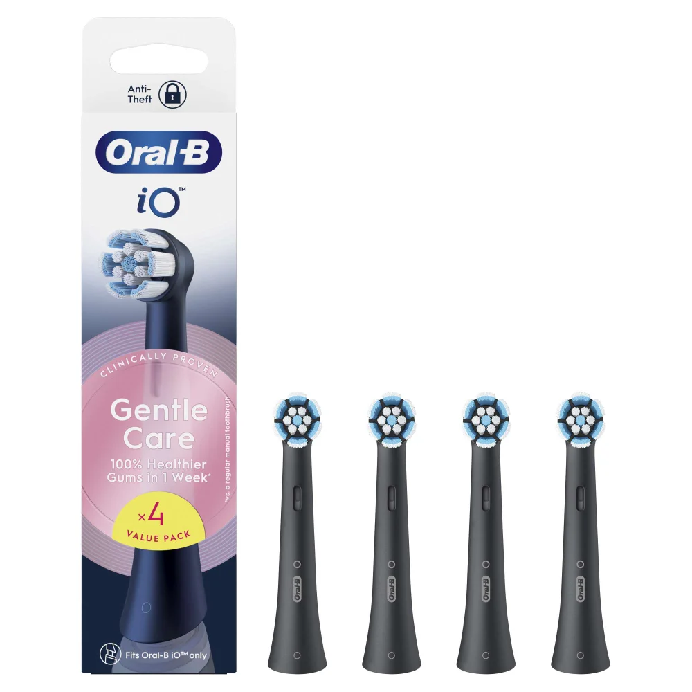 Oral-B iO Replacement Heads Gentle Clean Black 4 Pack Image 1