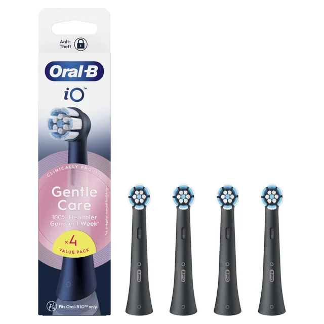 Oral-B iO Replacement Heads Gentle Clean Black 4 Pack